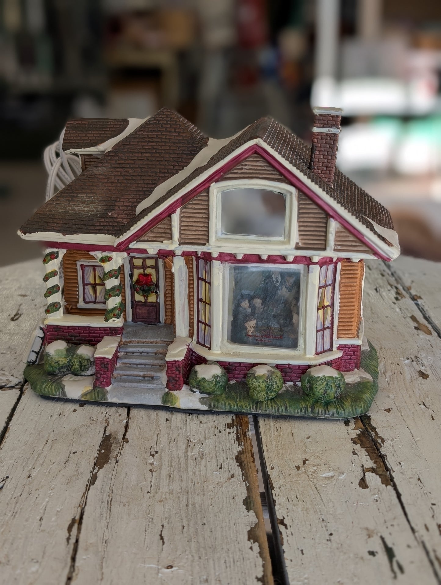 Ceramic Christmas village house