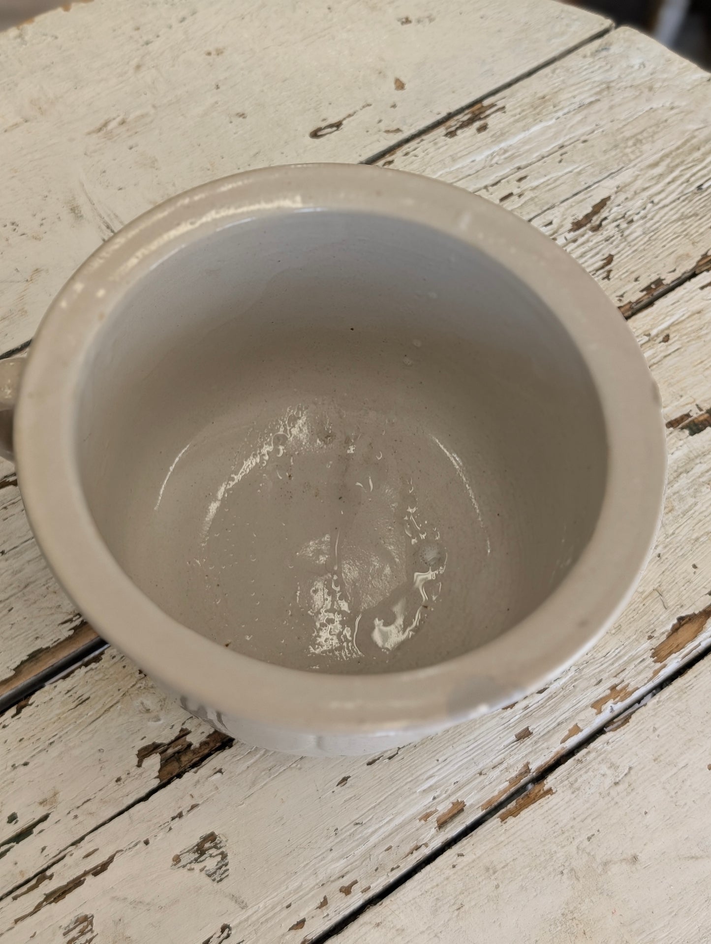 Antique white porcelain chamber pot