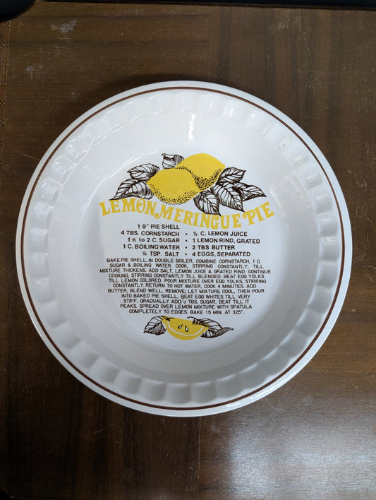 Lemon meringue Pie Plate