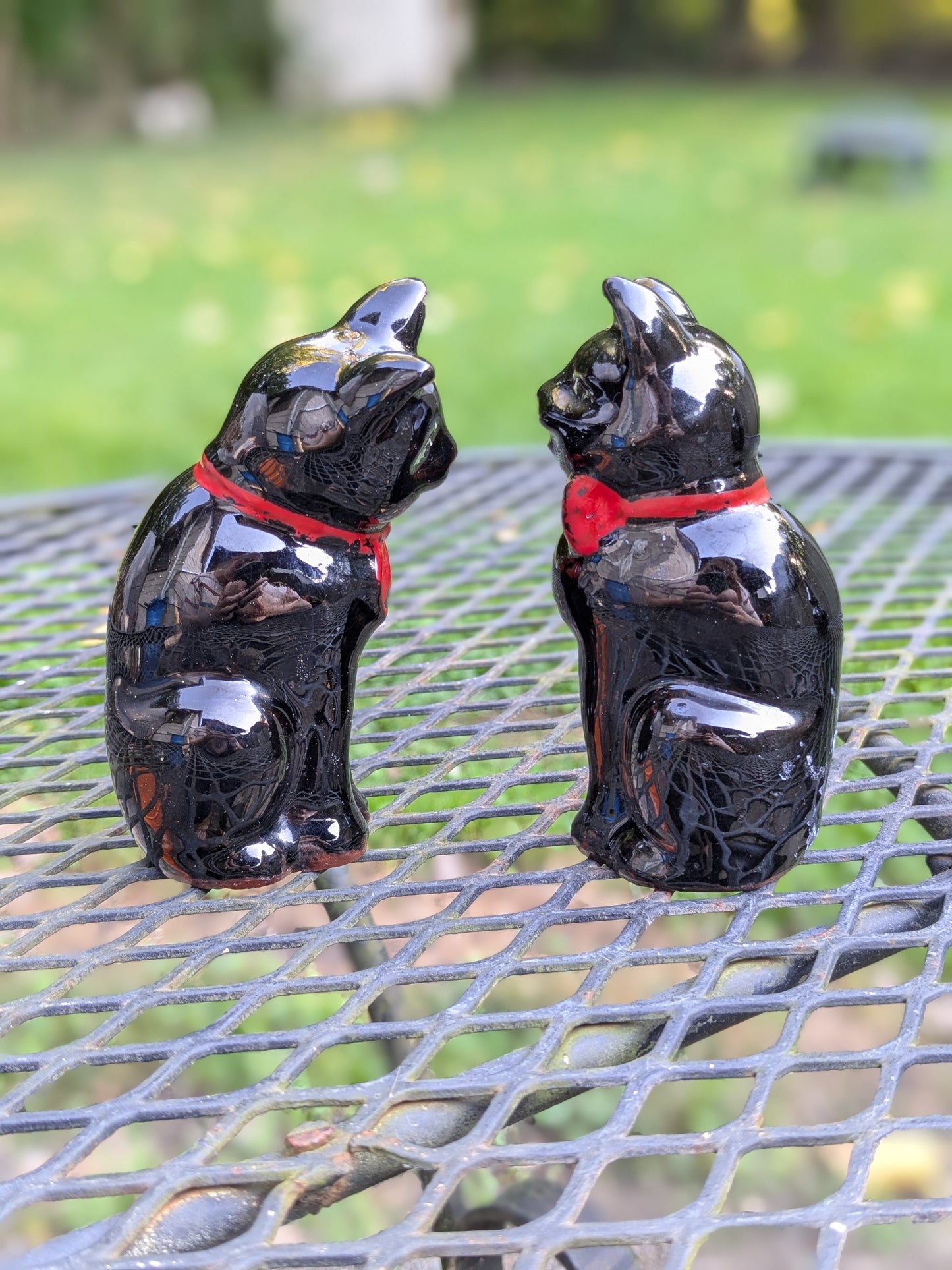 1950s Shafford Black Cat Redware Salt & Pepper Shakers