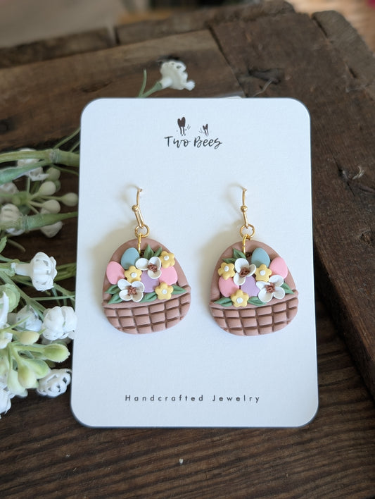 Easter Egg Basket Earrings