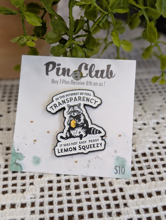 Transparency pin