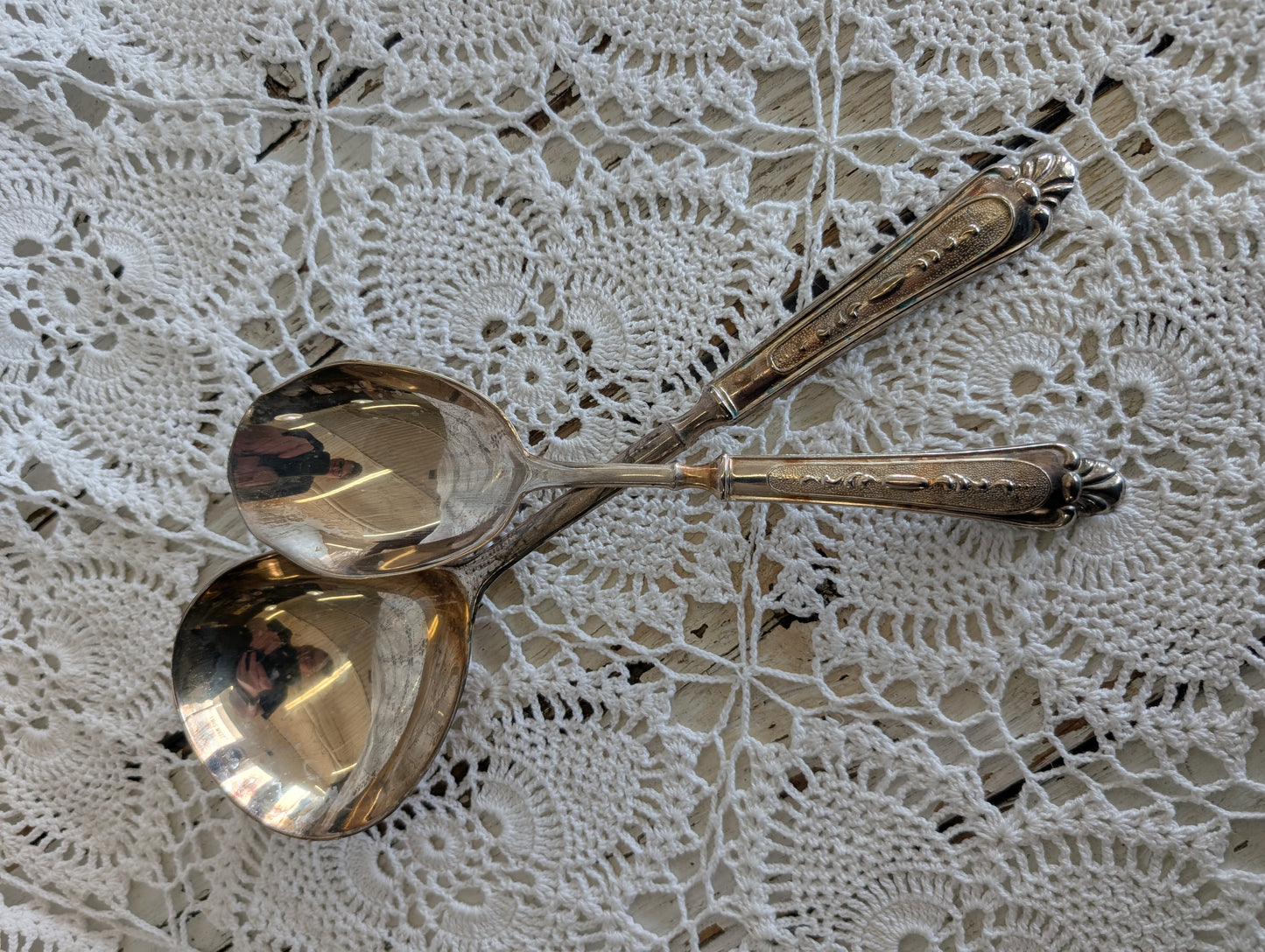 Set of silver spoons