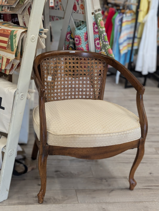 wicker back chair