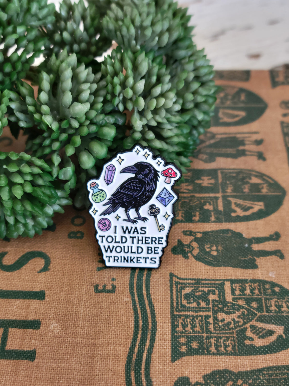Crow and Trinkets Pin
