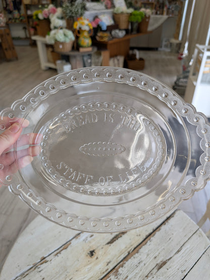 Glass bread plate