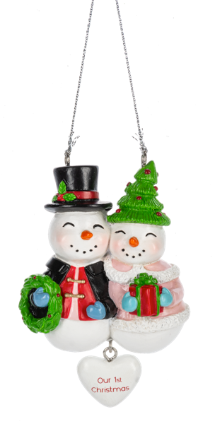 Snowman Couple - First Christmas