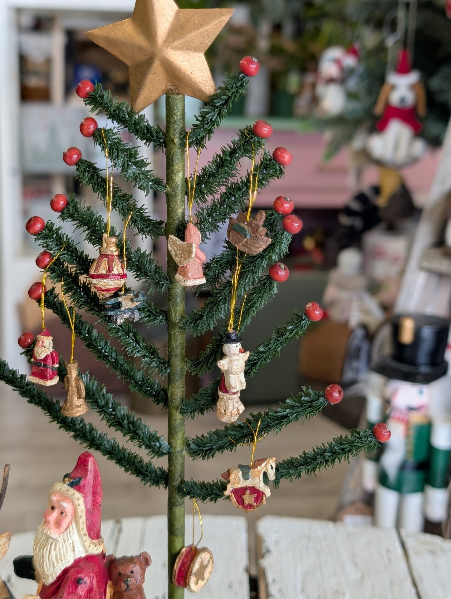 Vintage Santa with tree