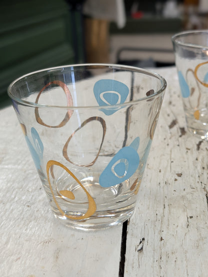 Set of Federal Glass Atomic Amoeba pattern