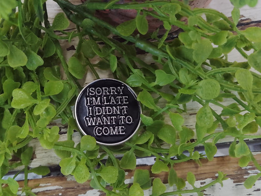 Sorry Im Late Pin