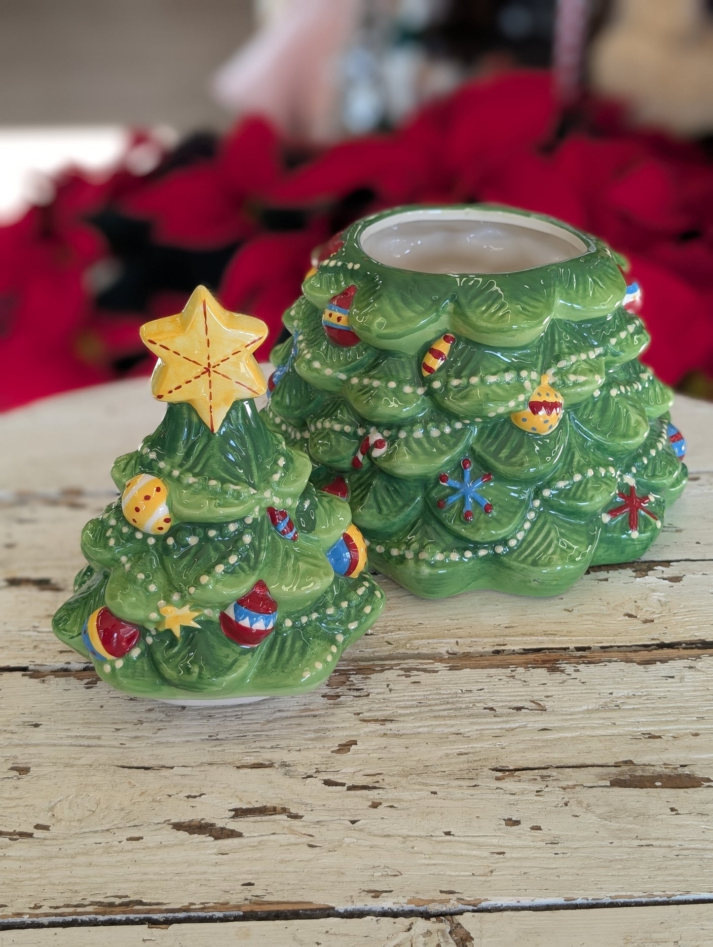 Ceramic Christmas tree cookie jar