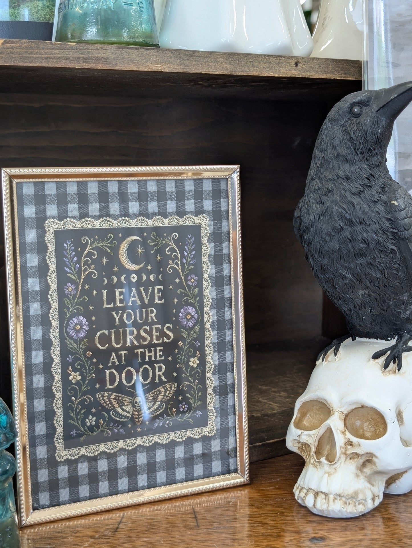Leave your curses framed print