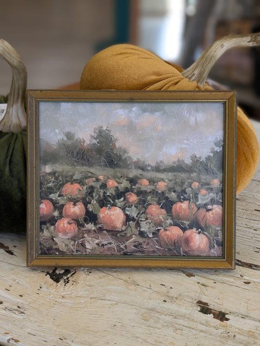 Pumpkins framed print