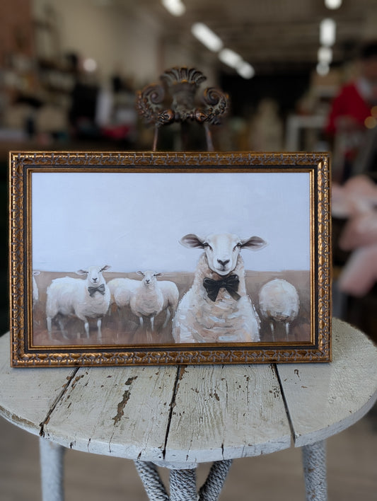 Framed lamb print