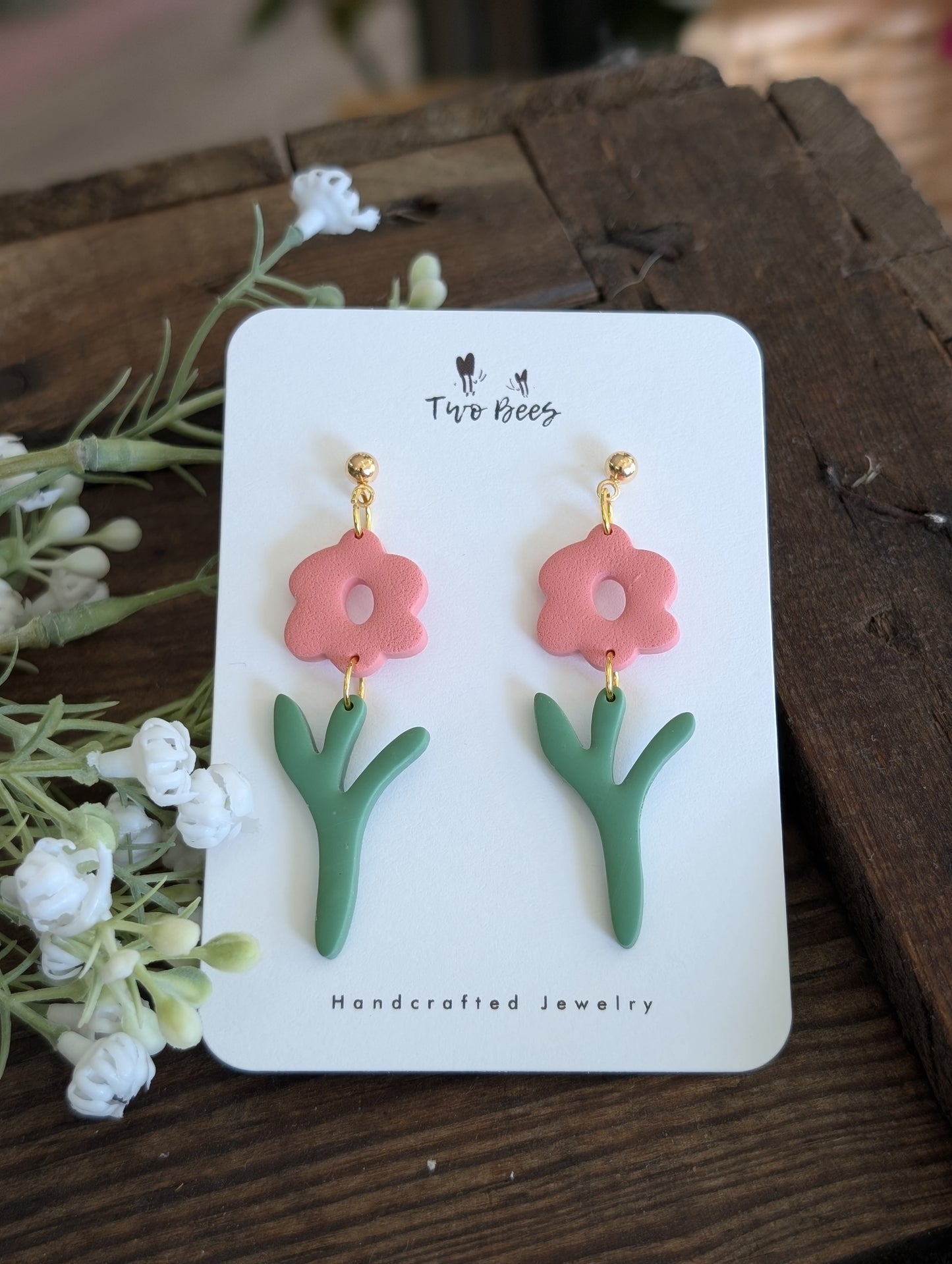 Two Part Organic Flower Dangles