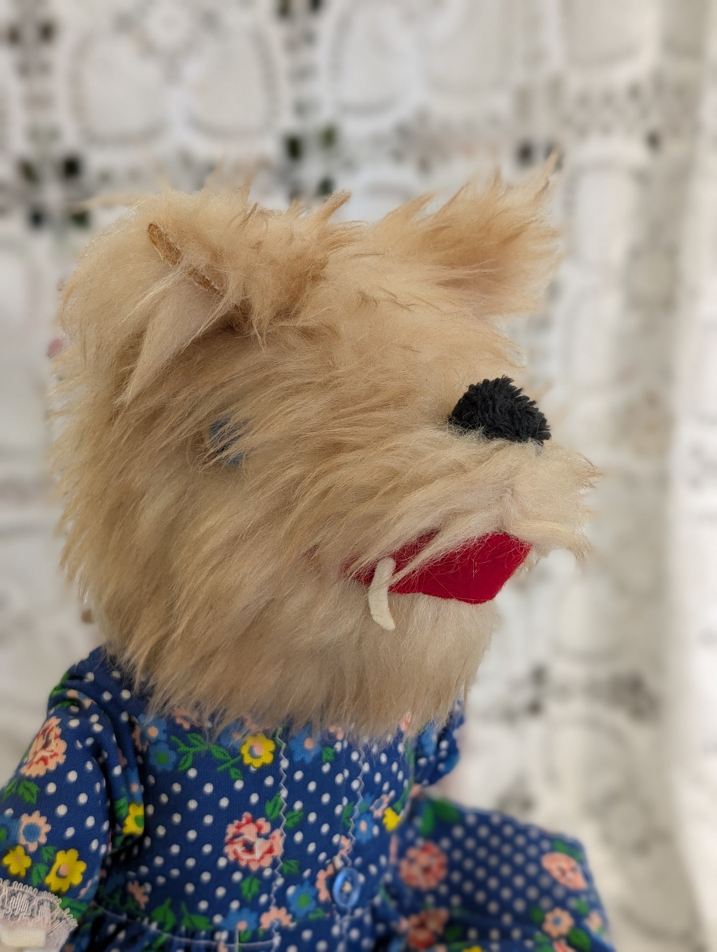 Handmade Topsy Turvy cloth doll  - little red riding hood