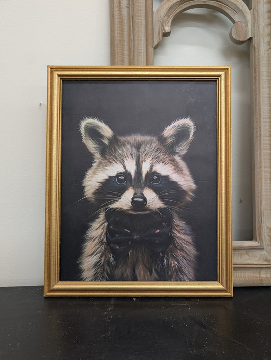 Baby raccoon portrait print