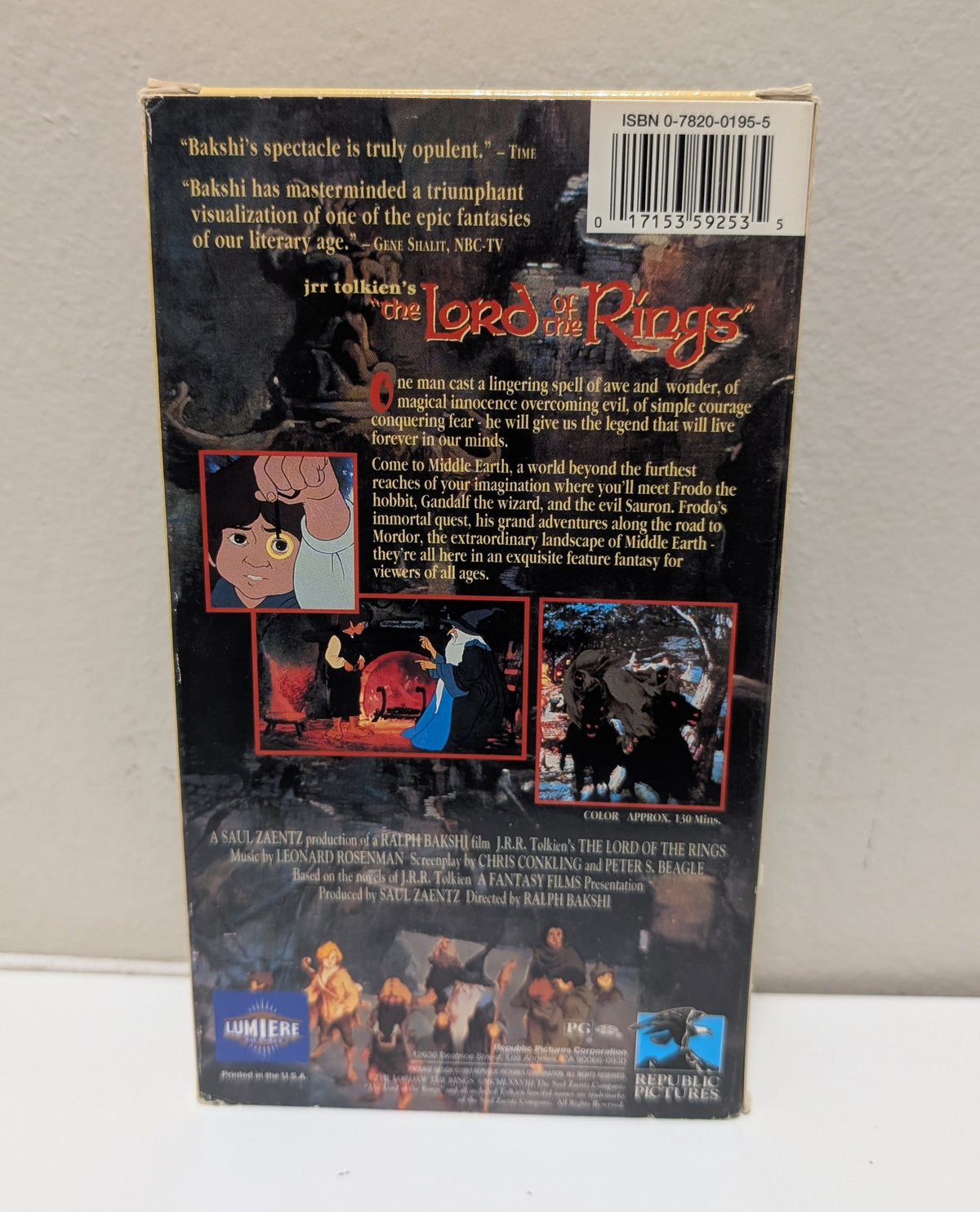 The Lord Of The Rings (1983, animated version) VHS
