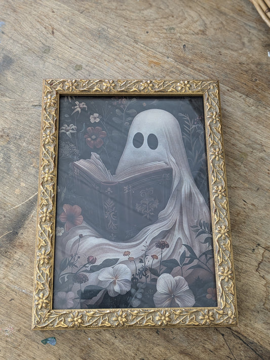 Reading Ghost framed print