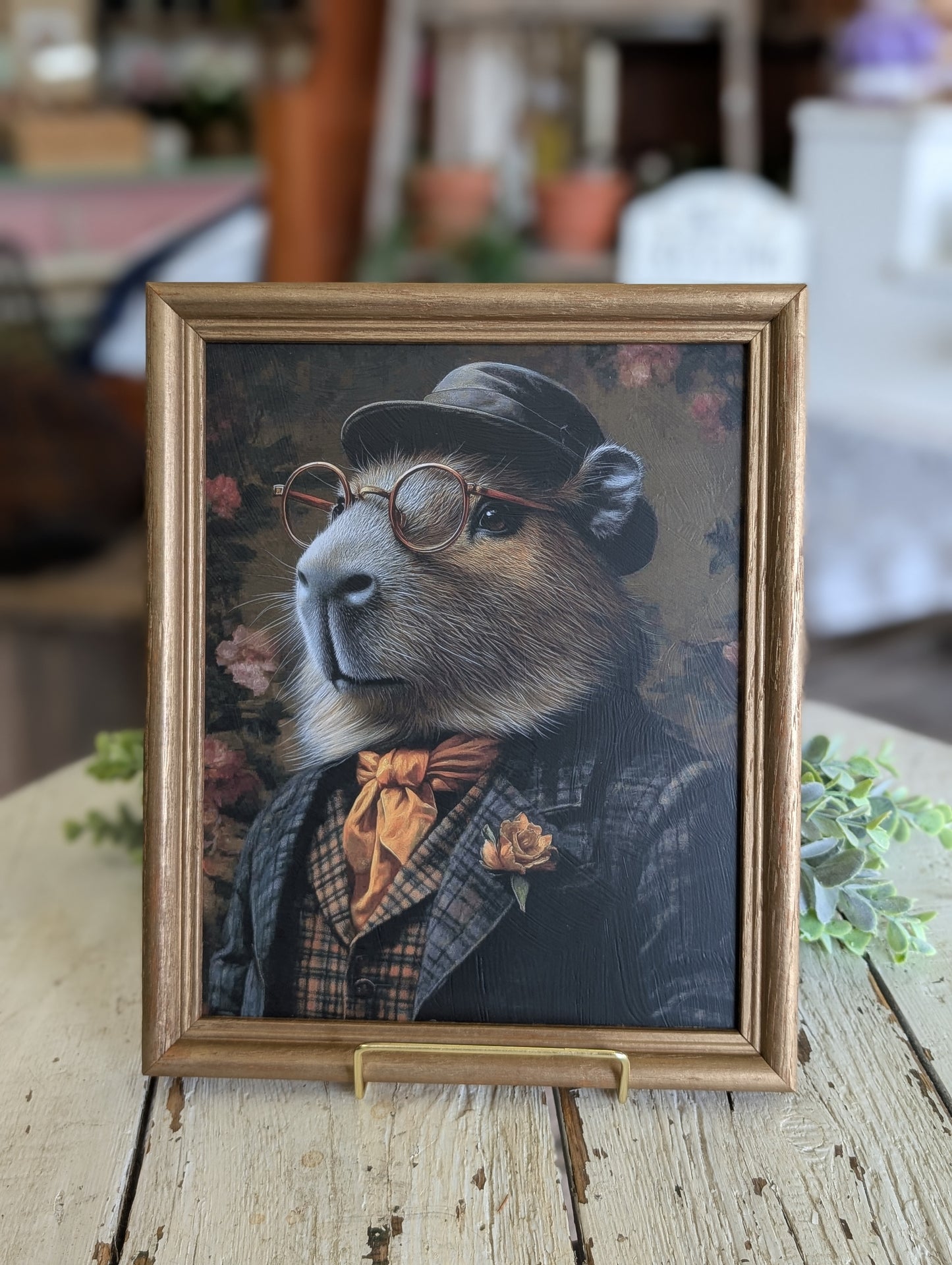 Dapper Cappabara framed print