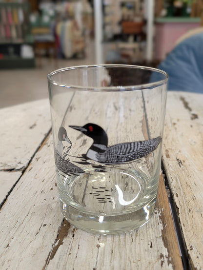 Loon whiskey glass