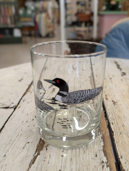 Loon whiskey glass