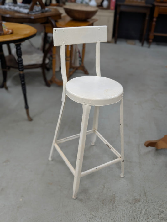 White metal chair