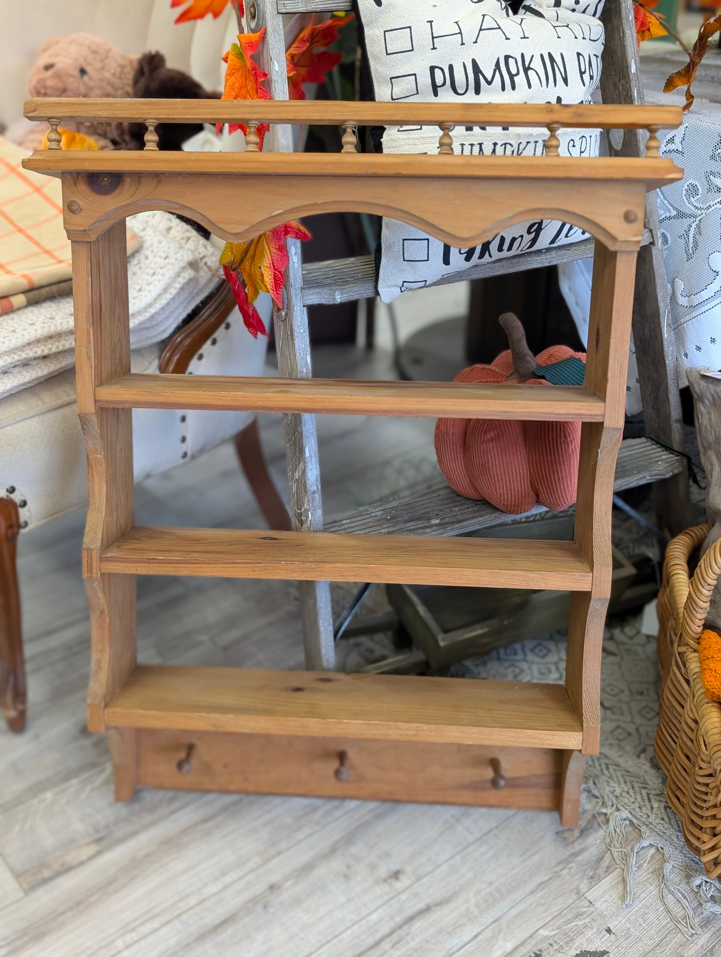 Pine wall shelf