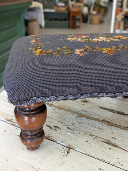 Needlepoint Footstool