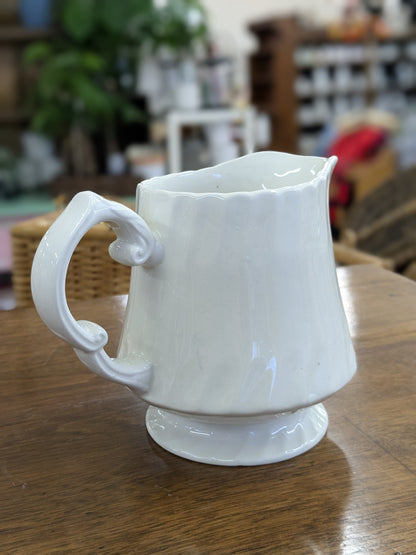 White ironstone pitcher