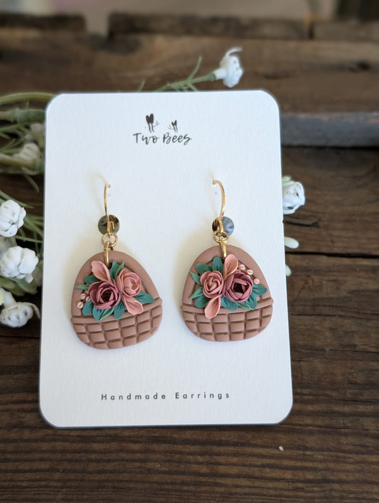 Flower Basket Earrings