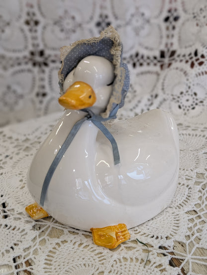 Ceramic goose with hat