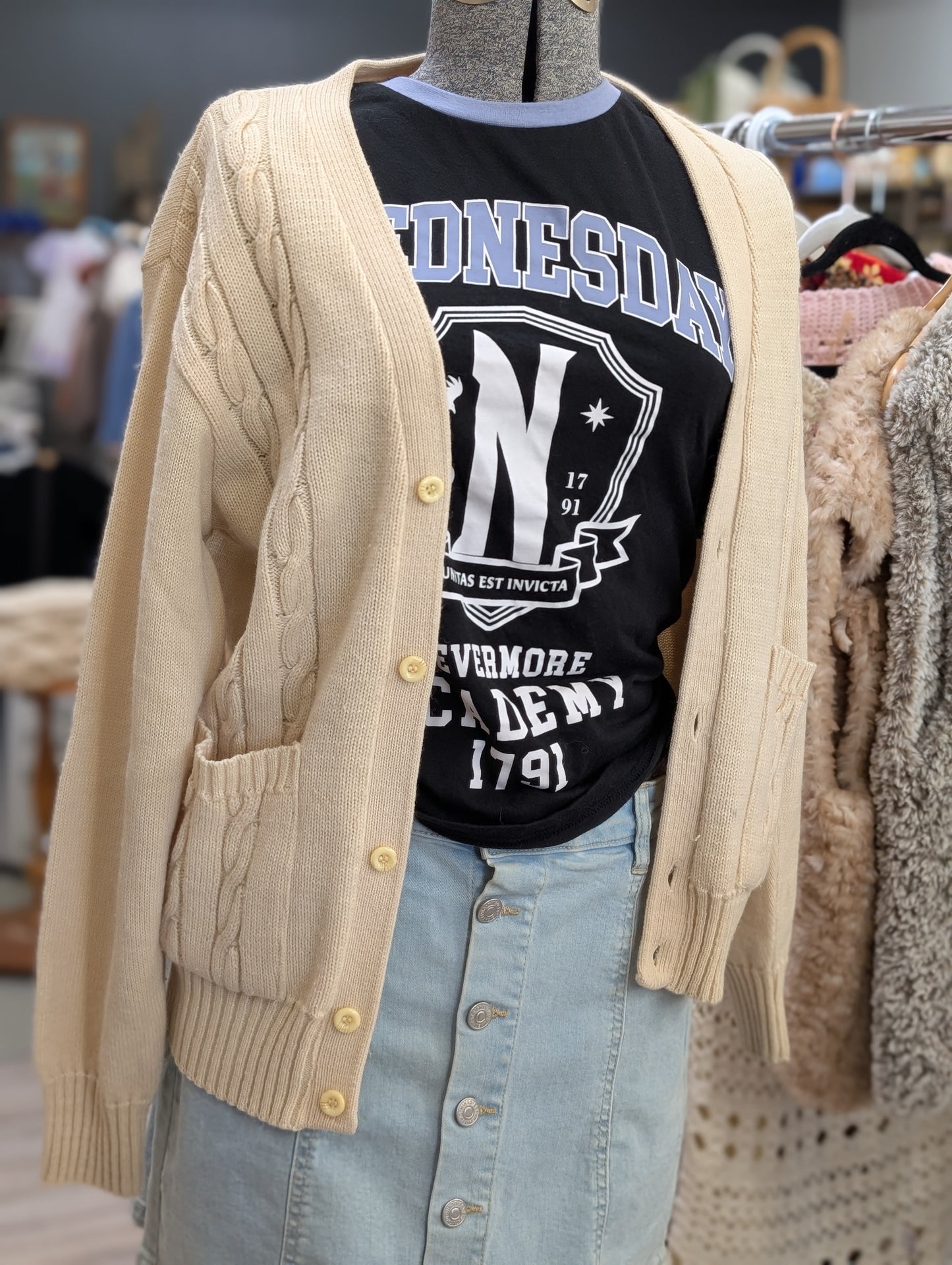 Cream cardigan