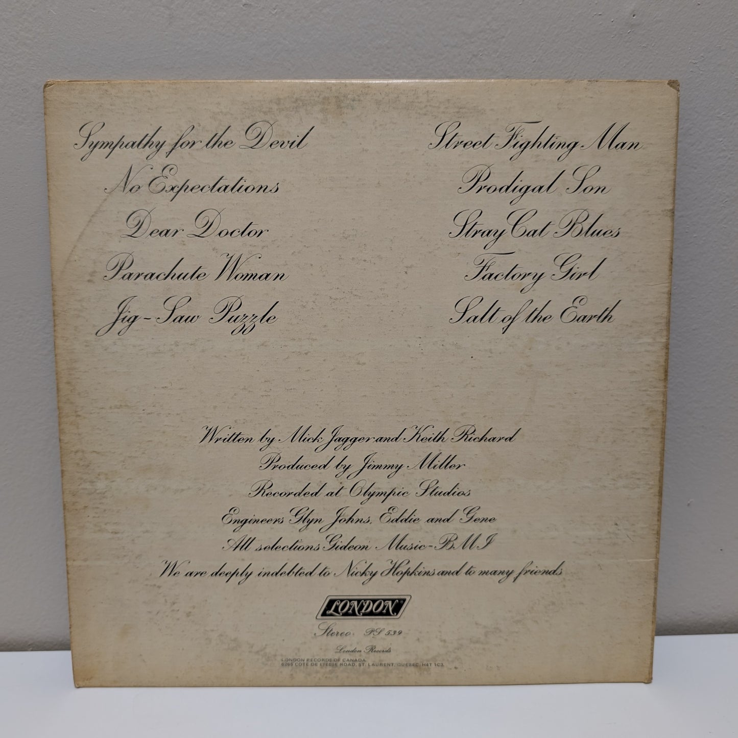 The Rolling Stones Beggars Banquet LP