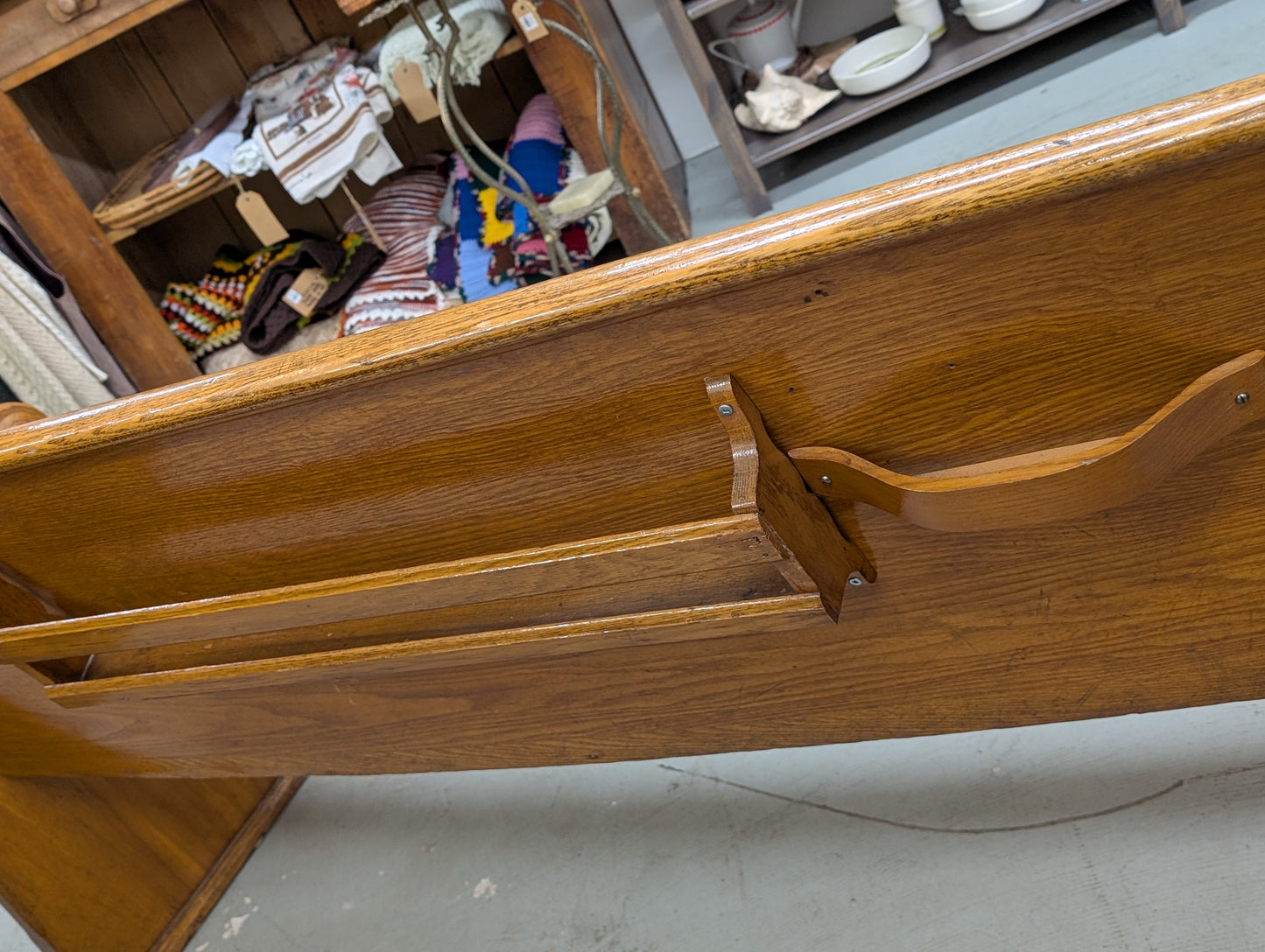 Oak church pew