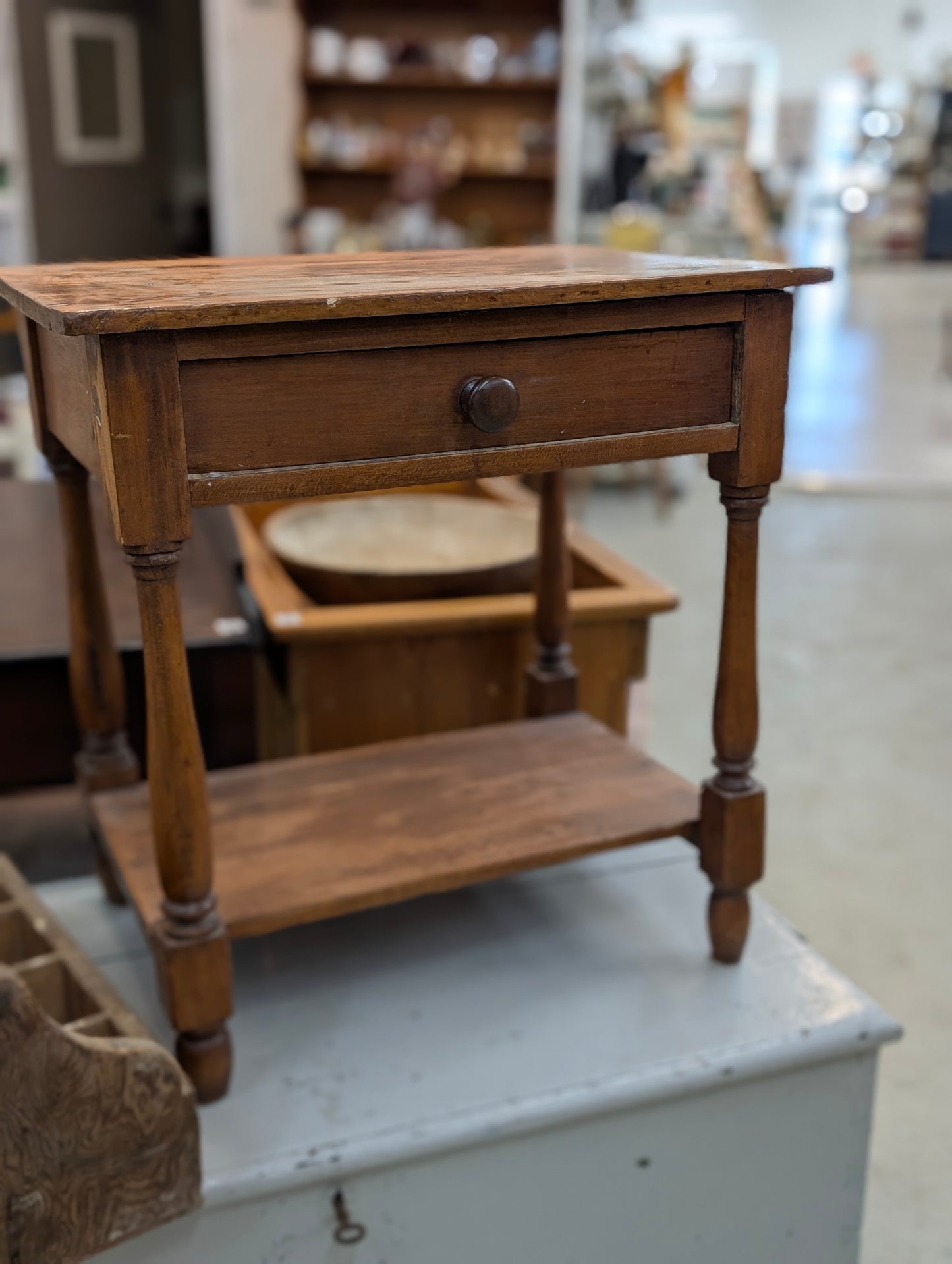 Wood end table