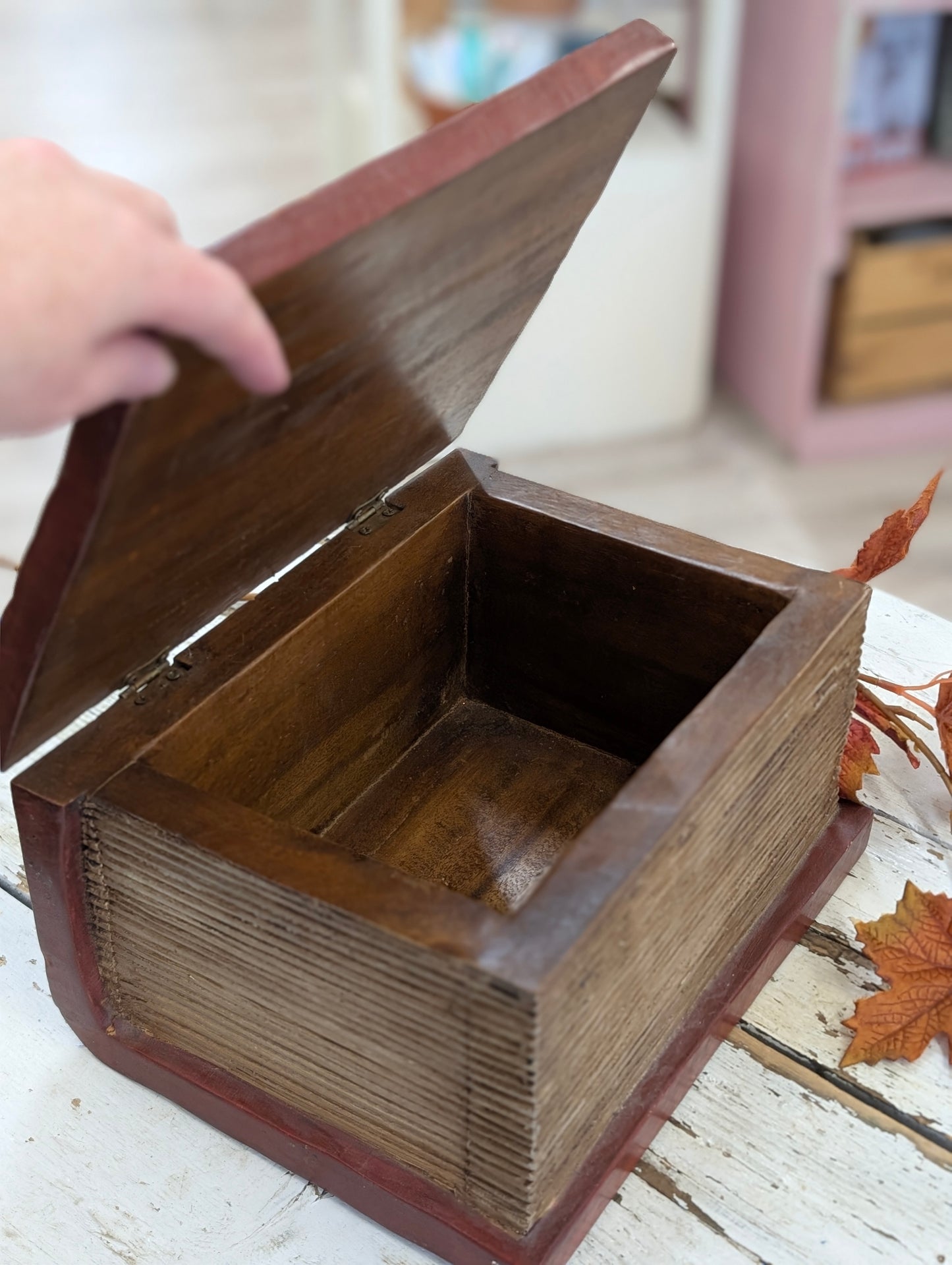 Wood book box