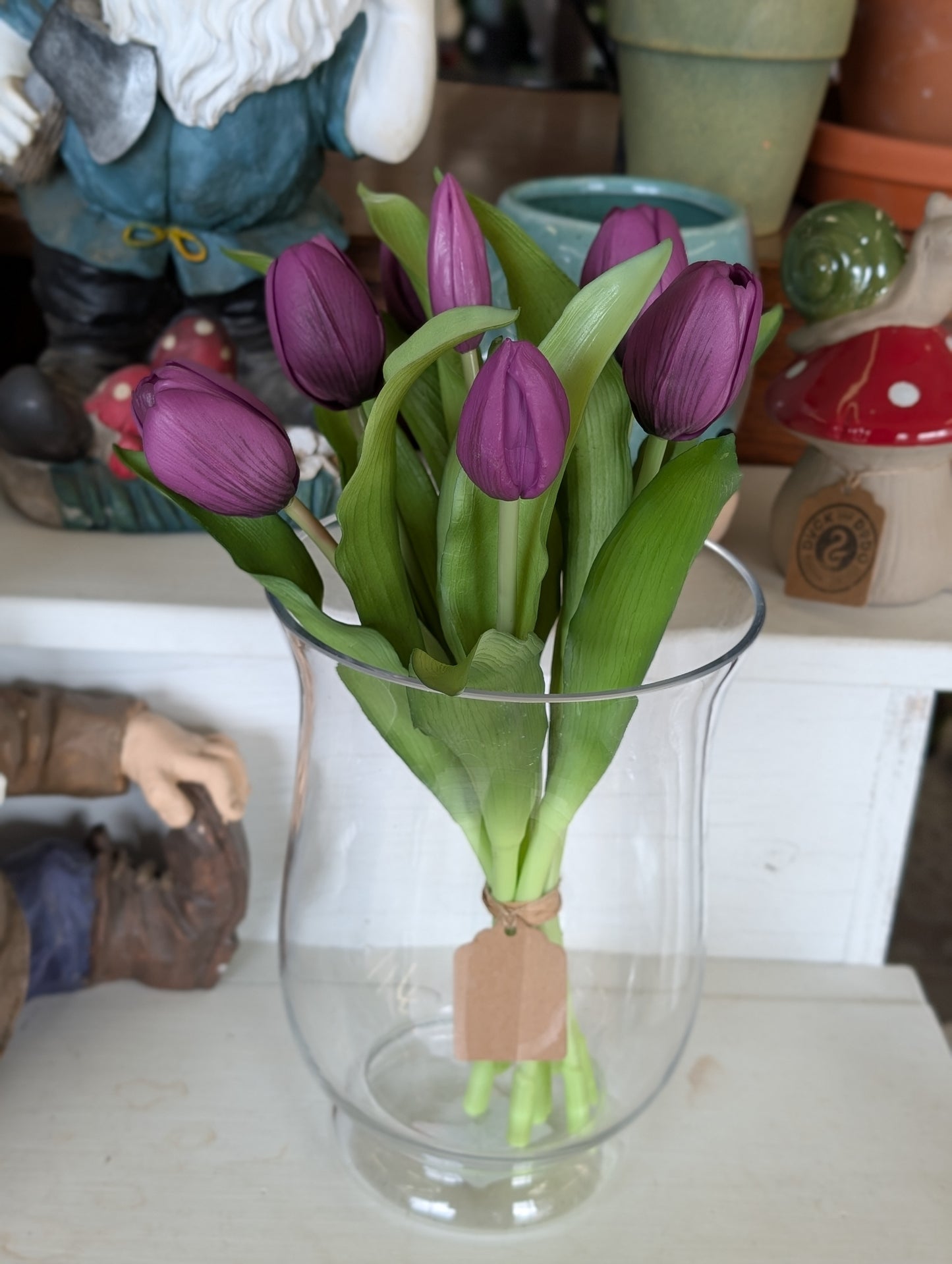 12" fresh Touch Tulips - Purple