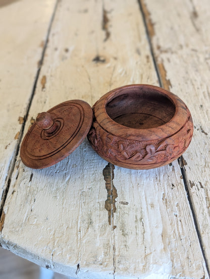 Small wooden trinket box