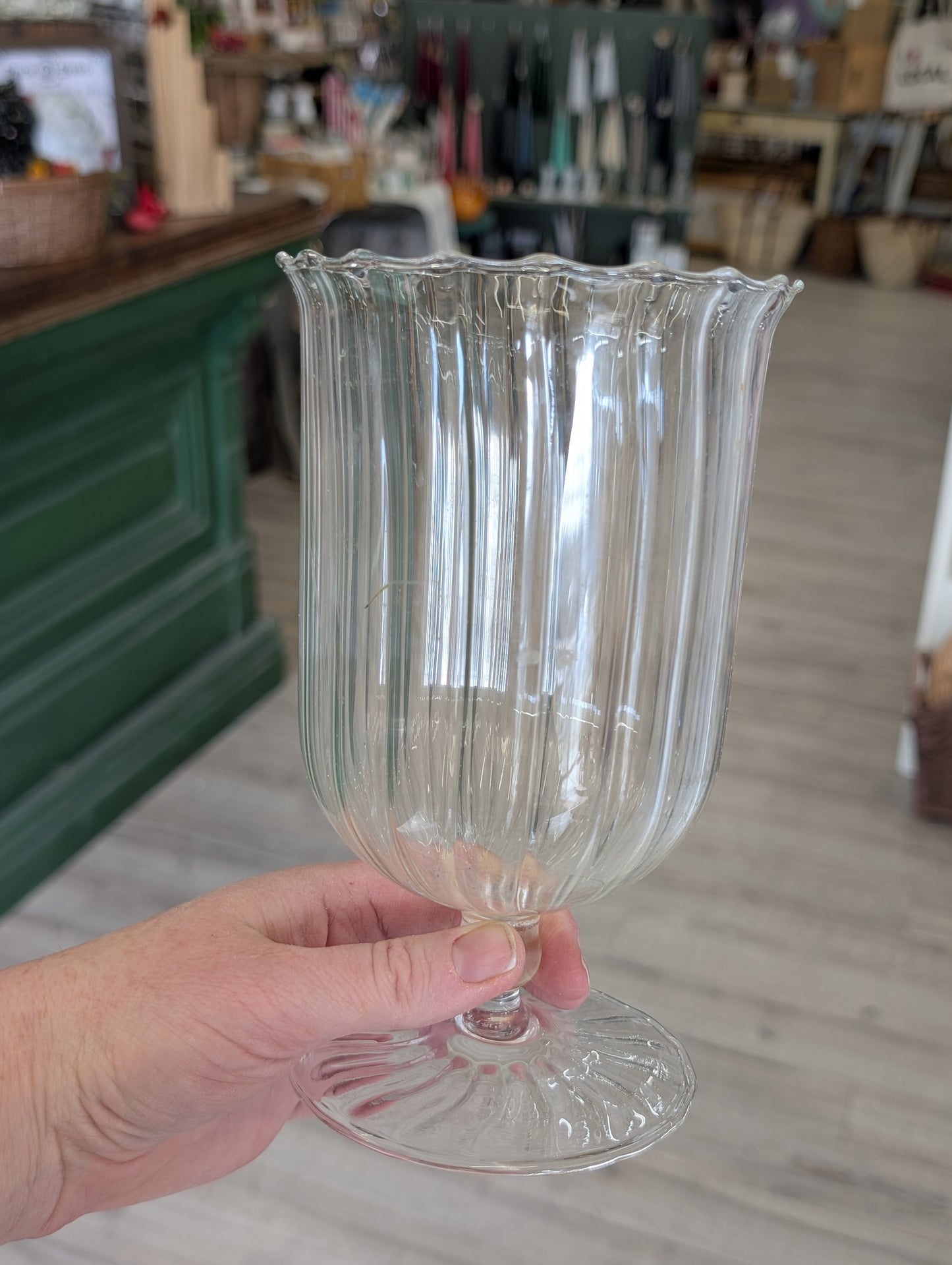 Fluted flower vase