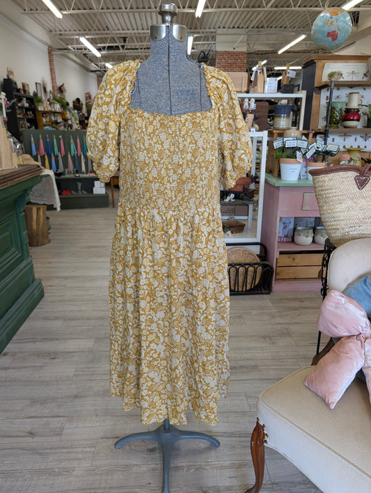 Mustard summer dress xl