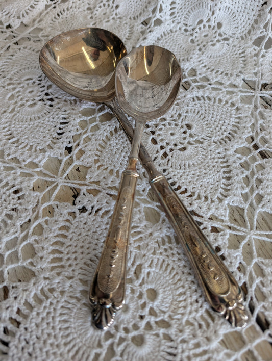 Set of silver spoons