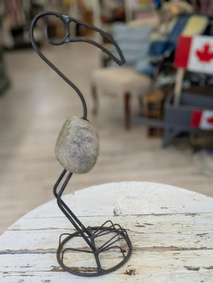 Outdoor crane statue