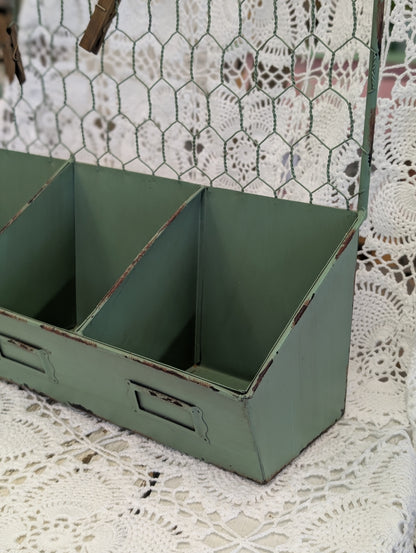 Wall hanging basket with chicken wire