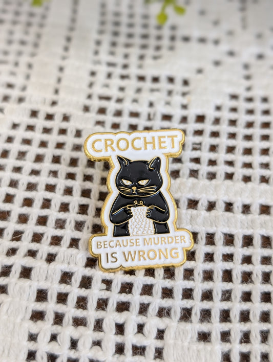 Crochet kitty Pin
