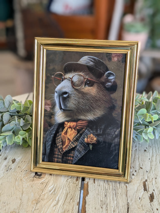 Dapper Cappabara framed print