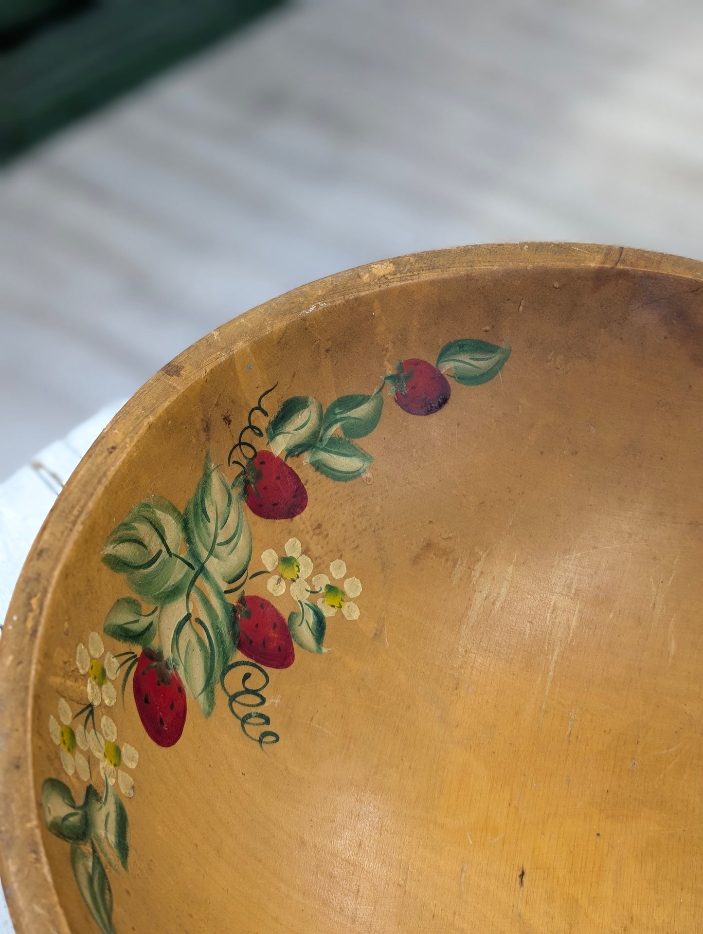Wooden strawberry bowl