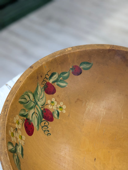 Wooden strawberry bowl