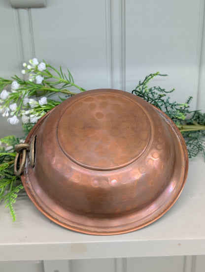 Copper hanging wall bowl