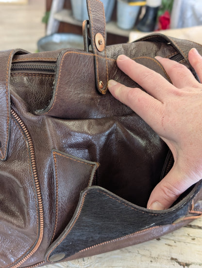 Petusco Brown Leather Handbag